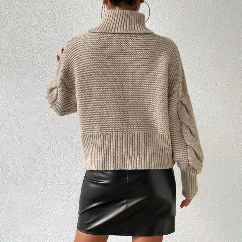 Lockerer Pullover in Unifarben mit Twist-Faden