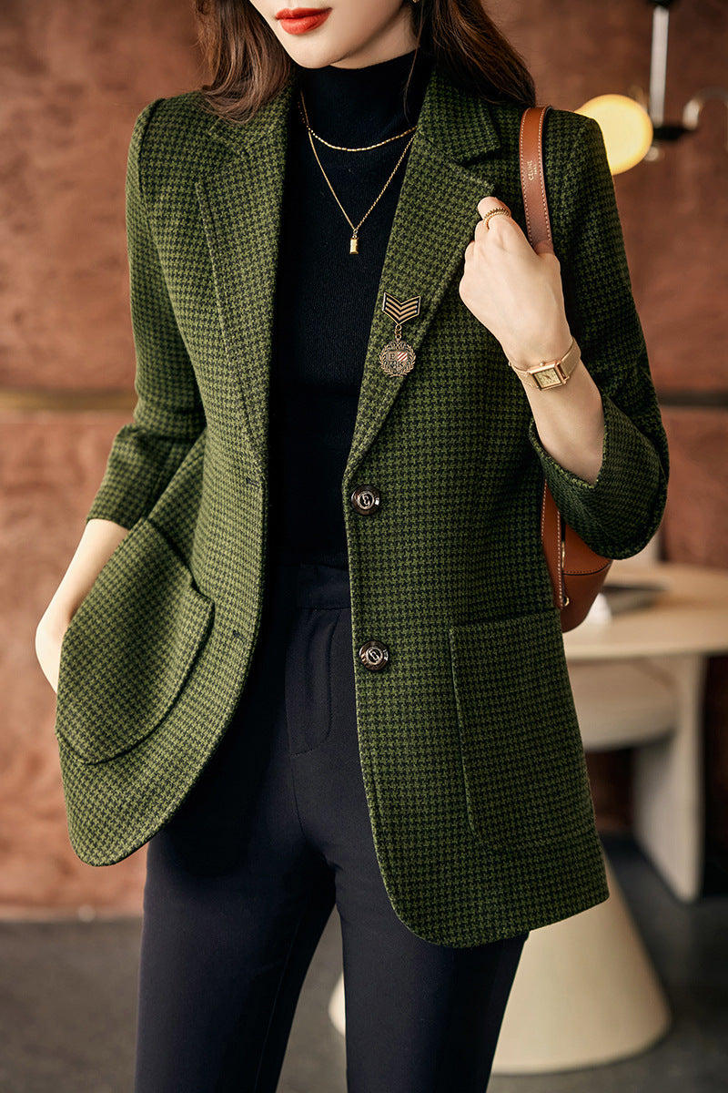 High-end Fashion Korean Style Temperament Leisure Thick Suit Top