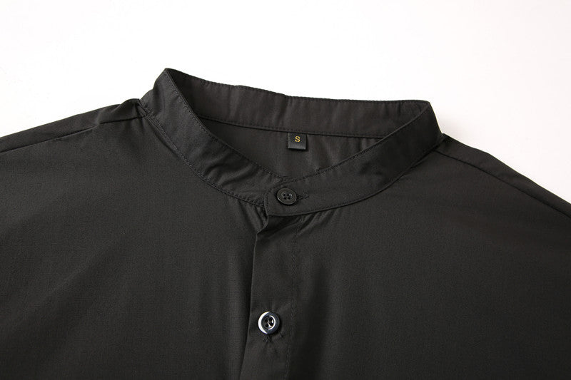 Teenage Men's Stand-up Collar Shirt