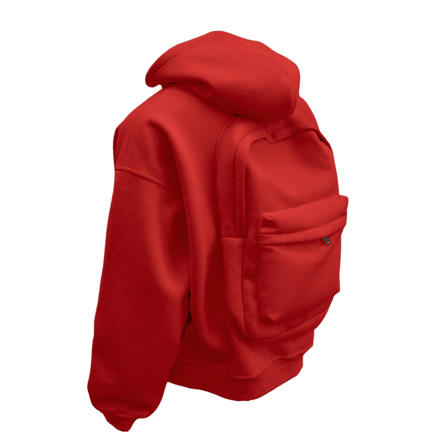 Rucksack Herren Loose Sport und Freizeit Kapuzenpullover mit Reißverschluss