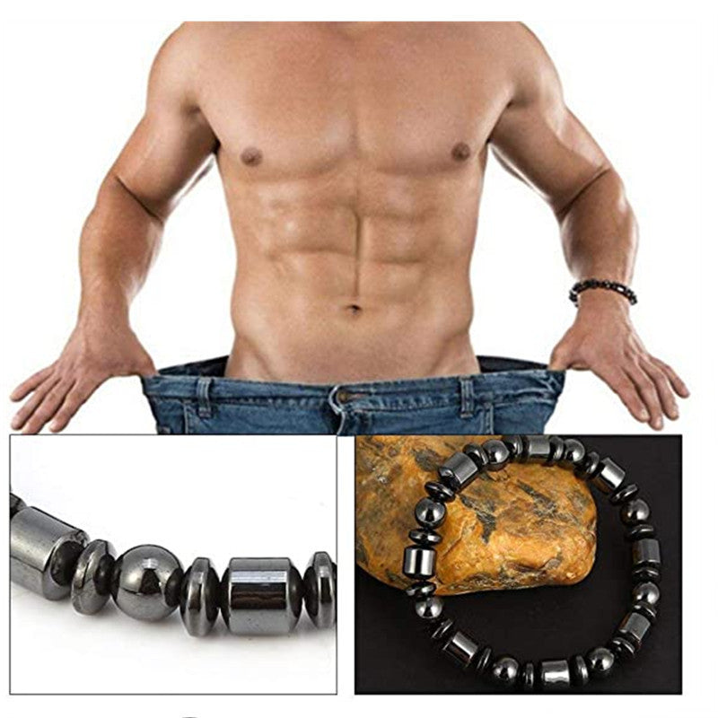 Magnetische Armbänder zur Gewichtsabnahme für Frauen und Männer, Pentagramm-Stein, magnetische Therapie-Armbänder, Schmerzlinderung, Abnehmen, Gesundheitsschmuck