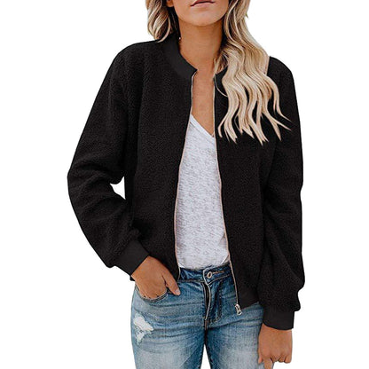 Cashmere Zipper Jacket Coat Top Women