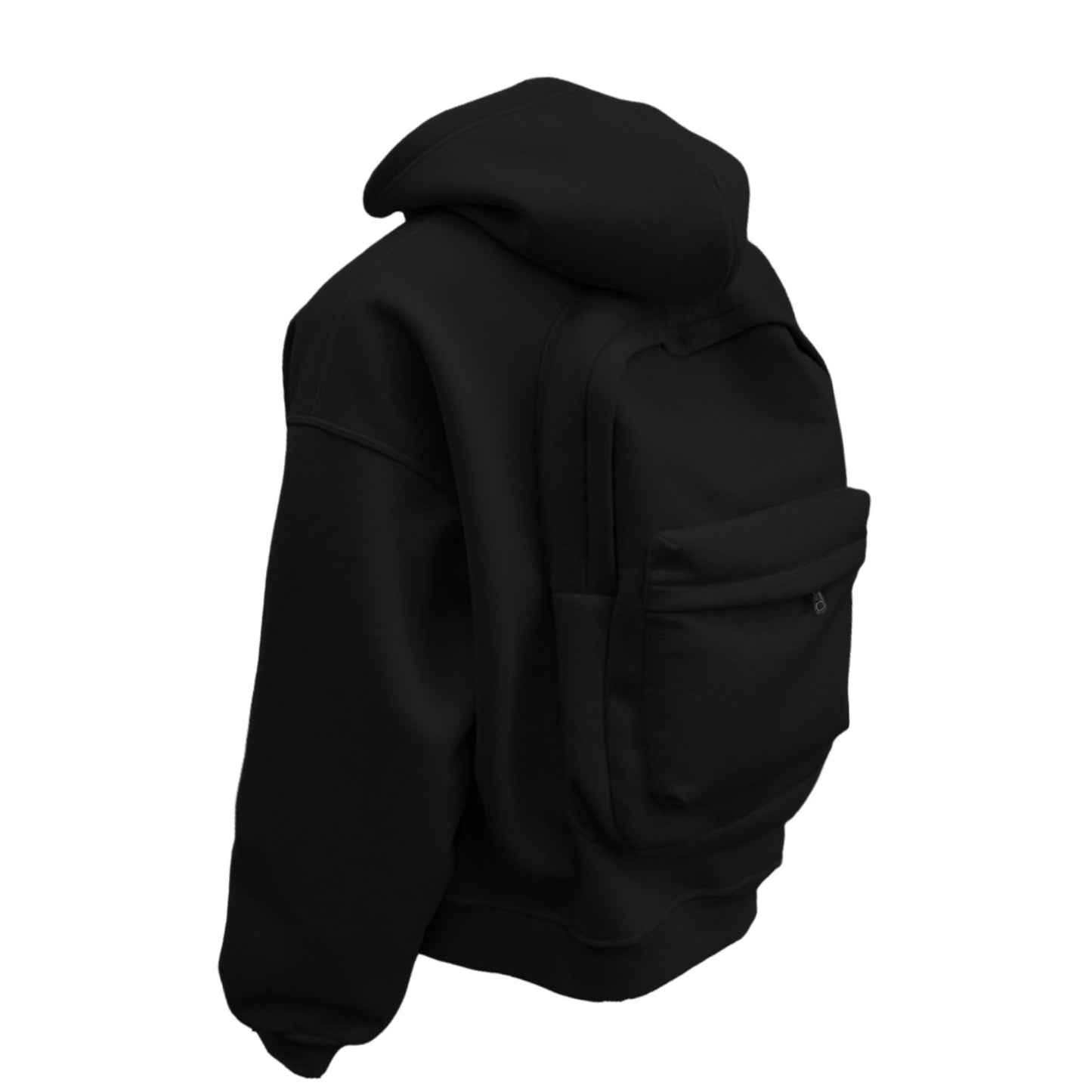 Rucksack Herren Loose Sport und Freizeit Kapuzenpullover mit Reißverschluss