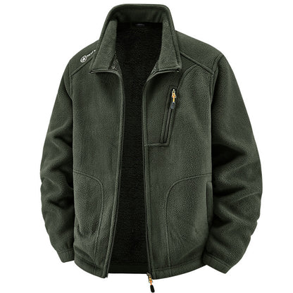 Men's Warm With Velvet Padded Jacket Loose Casual Jacket