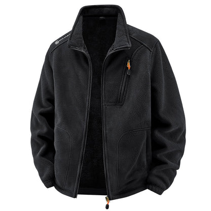 Men's Warm With Velvet Padded Jacket Loose Casual Jacket