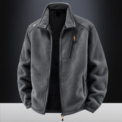 Men's Warm With Velvet Padded Jacket Loose Casual Jacket