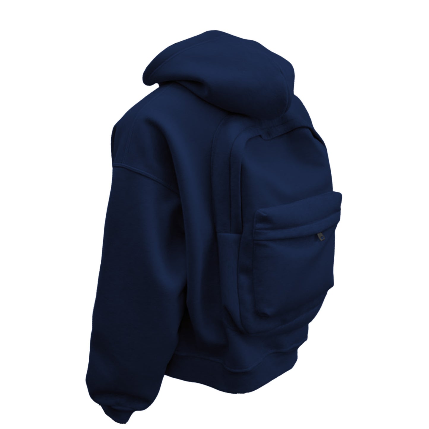 Rucksack Herren Loose Sport und Freizeit Kapuzenpullover mit Reißverschluss