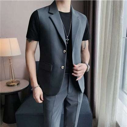 High Sense Business Lightly Mature All-matching Slim Fit Vest