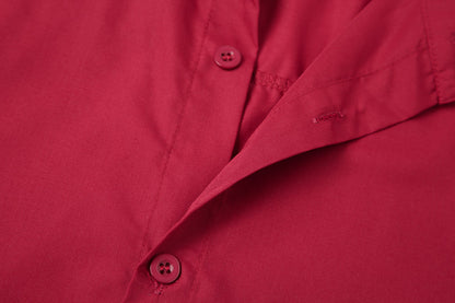 Teenage Men's Stand-up Collar Casual Shirt