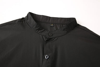 Teenage Men's Stand-up Collar Shirt