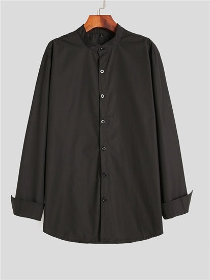 Teenage Men's Stand-up Collar Shirt