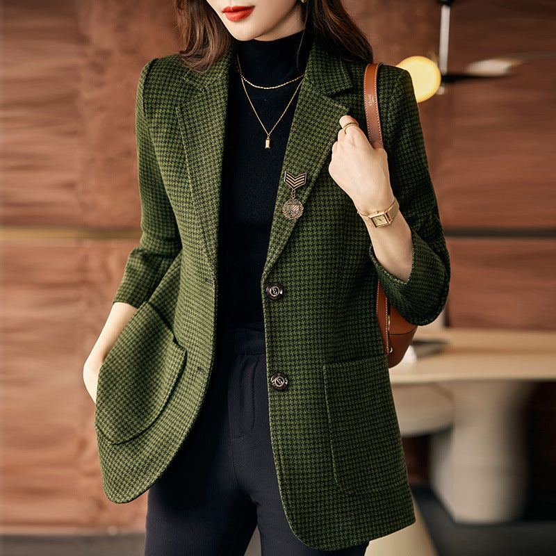 High-end Fashion Korean Style Temperament Leisure Thick Suit Top