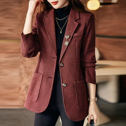 High-end Fashion Korean Style Temperament Leisure Thick Suit Top