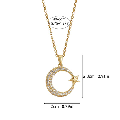 Xingyue Zirkon Geometrisches Nischen-Anhänger-Design im neuen Stil, Halskette aus Titanstahl