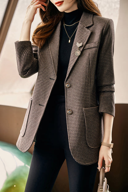 High-end Fashion Korean Style Temperament Leisure Thick Suit Top